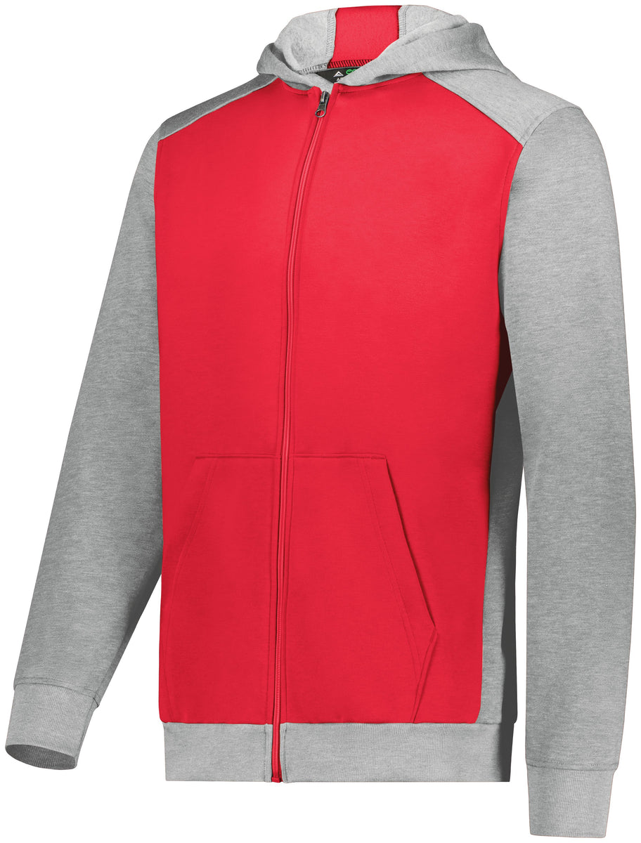 Augusta Sportswear Youth Three-Season Fleece Full Zip Hoodie | Youth ...