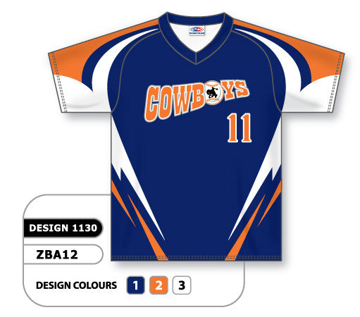 Athletic Knit Custom Sublimated Crew Neck Baseball Jersey Design