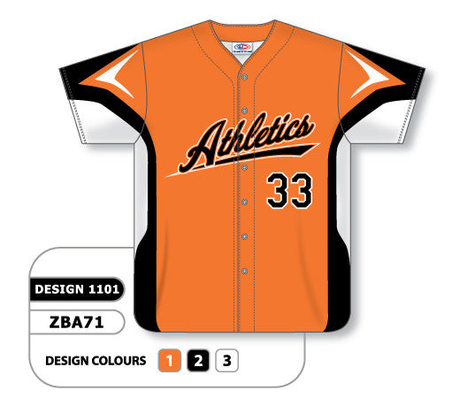 Athletic Knit Custom Sublimated Crew Neck Baseball Jersey Design