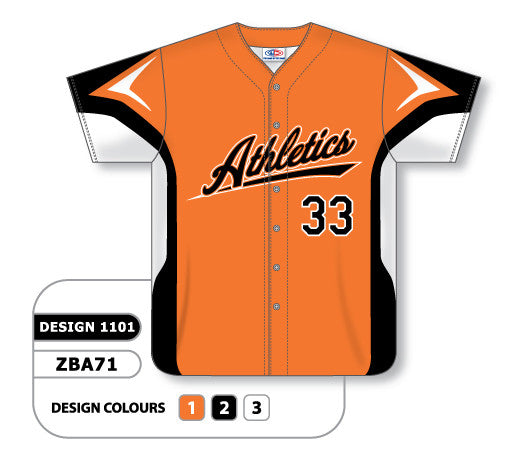 Athletic Knit Custom Sublimated Full Button Baseball Jersey Design 0904 | Baseball | Custom Apparel | Sublimated Apparel | Jerseys Youth L