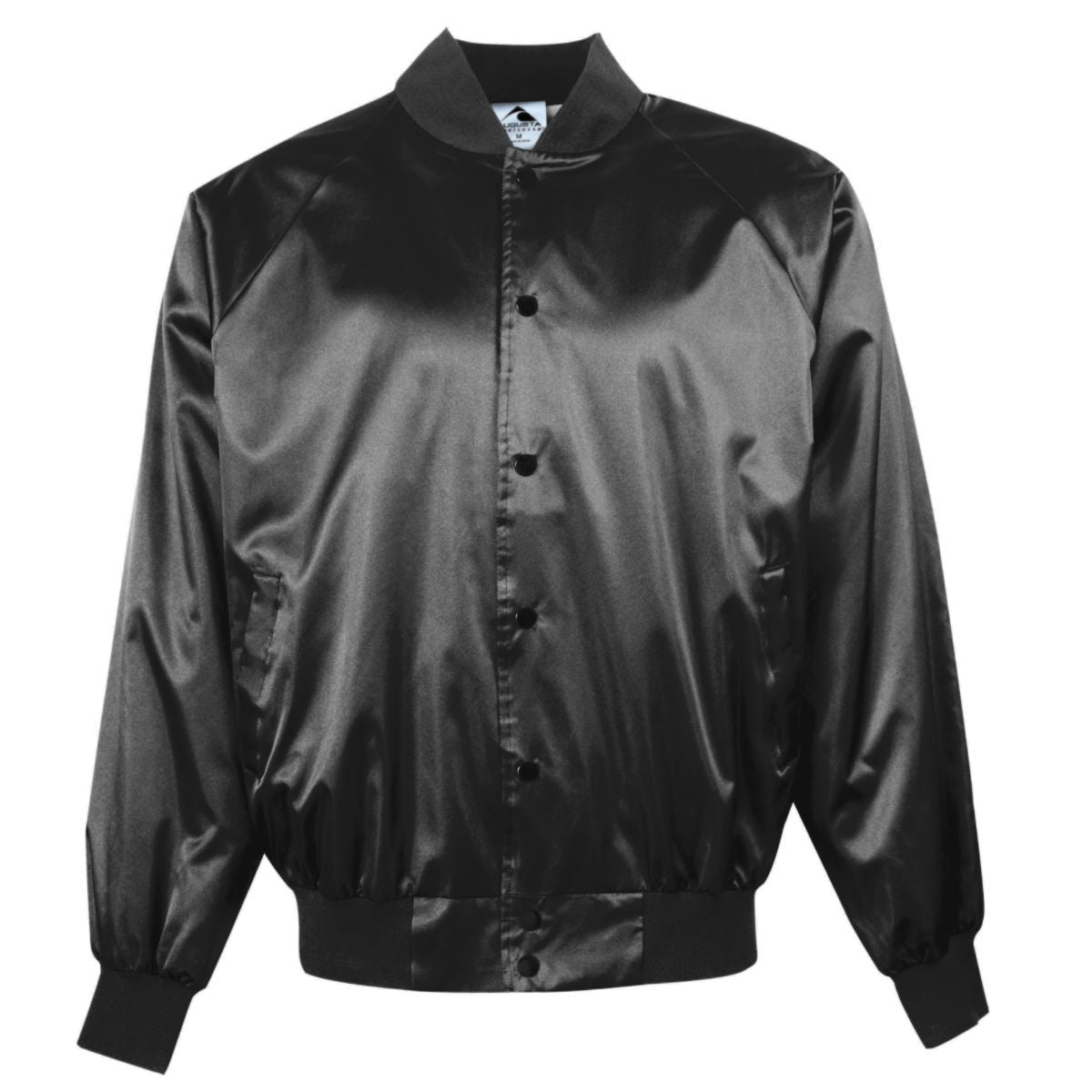 A4 N4241 Men's 1/4 Zip Batting Jacket - Black - XL