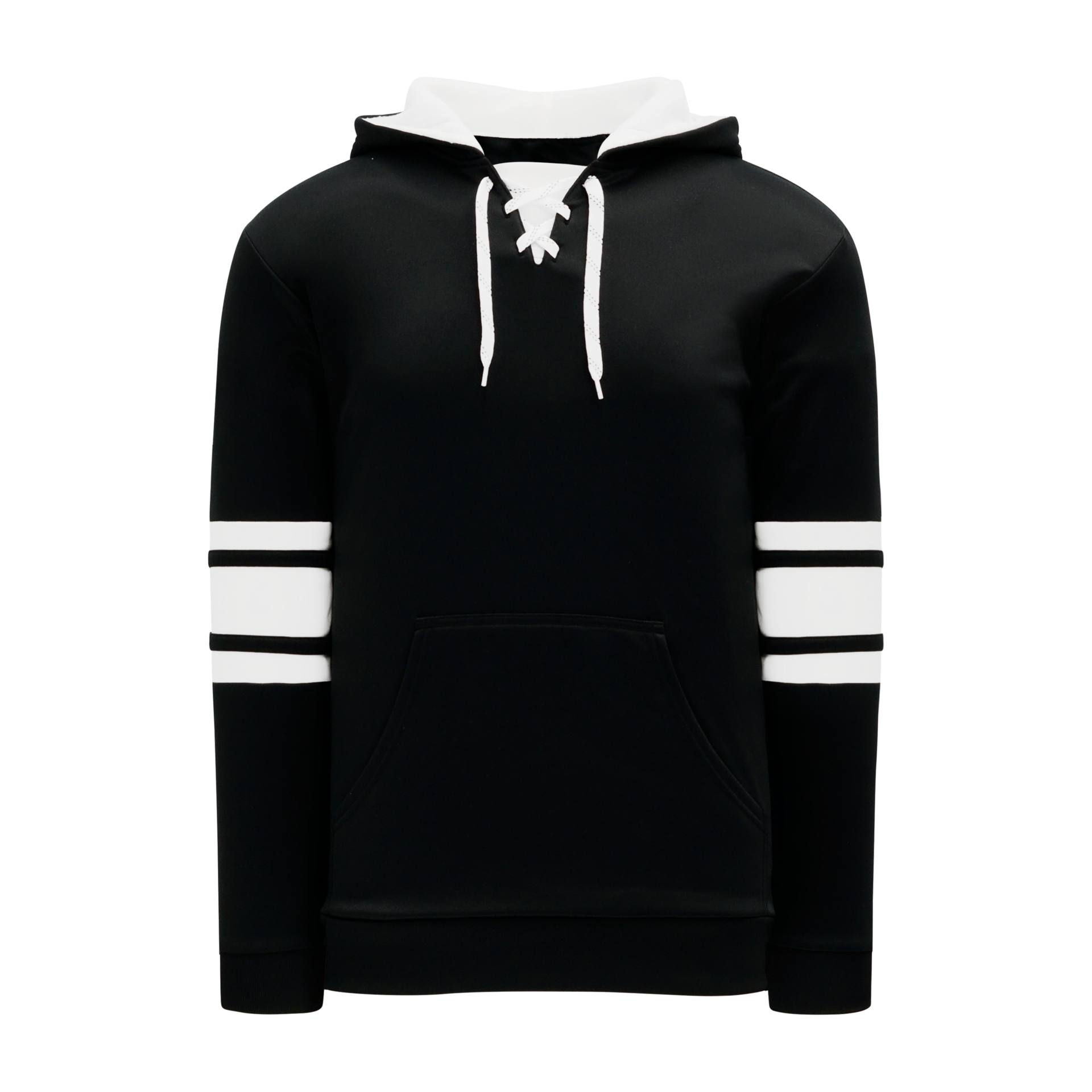 White hoodie with sales black stripes on sleeves