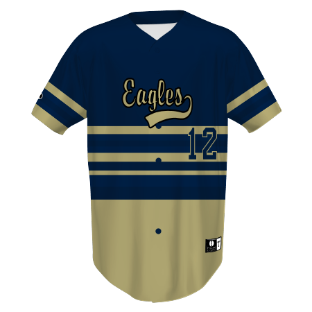 FreeStyle Sublimated Faux Full-Button Baseball Jersey