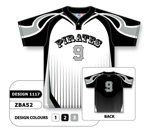 Athletic Knit Custom Sublimated One-Button Pro Placket Softball Jersey Design 1135 | Custom Apparel | Mens | Softball | Sublimated Apparel | Jerseys