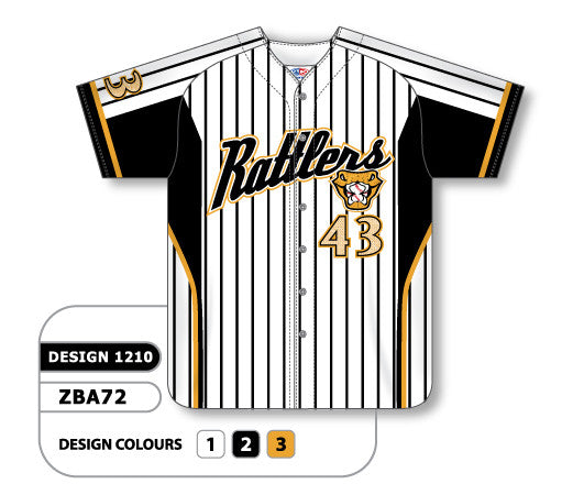 Athletic Knit Custom Sublimated Crew Neck Baseball Jersey Design