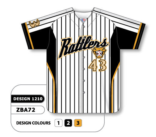 Athletic Knit Custom Sublimated Crew Neck Baseball Jersey Design 1219 | Baseball | Custom Apparel | Sublimated Apparel | Jerseys Youth XL