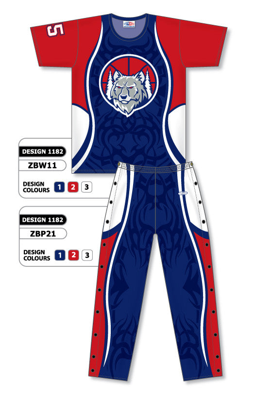 Athletic Knit Custom Sublimated Basketball Warm Up Pant Design 1182, Basketball, Custom Apparel, Sublimated Apparel