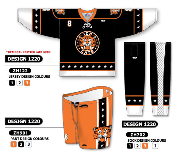 H7000-833 White/Orange/Black Blank League Jerseys